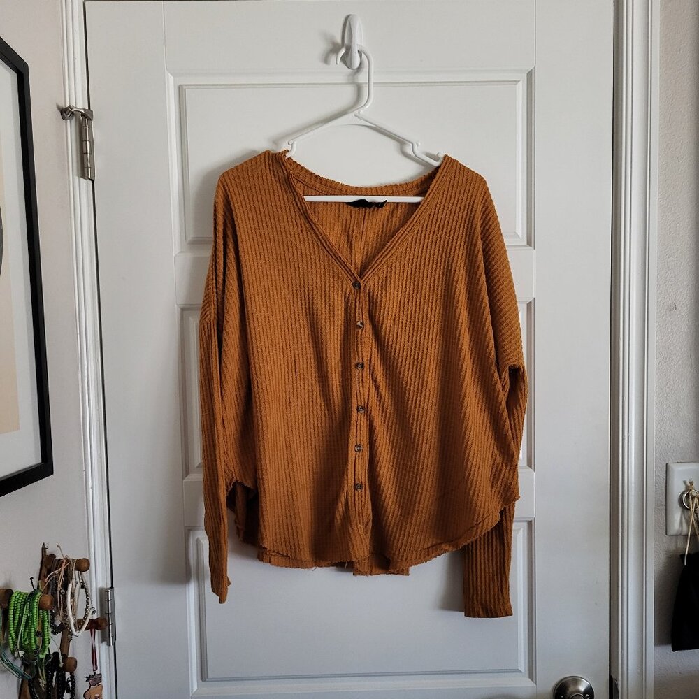 Urban Outfitters Waffle Button Up